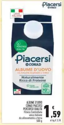 Conad Superstore ALBUME D'UOVO CONAD PIACERSI PERCORSO QUALITÀ offerta