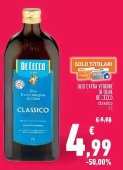 Conad Superstore Olio Extra Vergine di Oliva De Cecco offerta