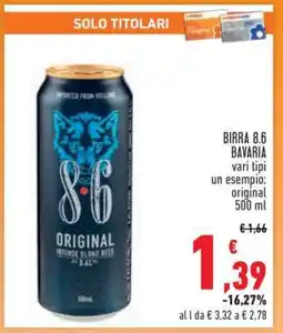 Conad Superstore BIRRA 8.6 BAVARIA offerta