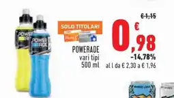 Conad Superstore POWERADE vari tipi offerta