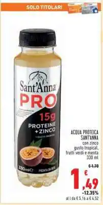 Conad Superstore Acqua Proteica Sant'Anna offerta