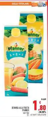 Conad Superstore Bevanda alla frutta Pfanner offerta