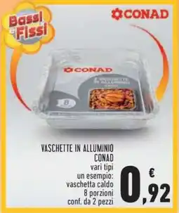 Conad Superstore VASCHETTE IN ALLUMINIO CONAD offerta