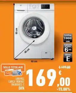 Conad Superstore LAVATRICE CARICA FRONTALE DHLB6010SL-E DAYA offerta