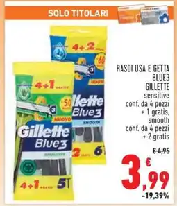 Conad Superstore RASOI USA E GETTA BLUE3 GILLETTE offerta