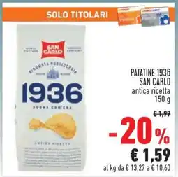 Conad PATATINE 1936 SAN CARLO offerta