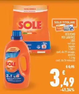 Conad Superstore DETERSIVO PER LAVATRICE SOLE offerta