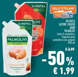 Conad Ricarica Sapone Liquido Mani PALMOLIVE offerta