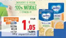 Conad PASTINA MELLIN vari tipi offerta