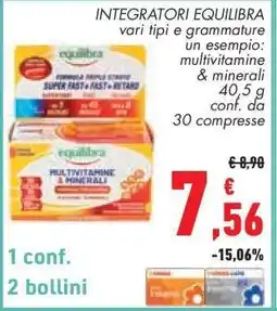 Conad Superstore INTEGRATORI EQUILIBRA offerta