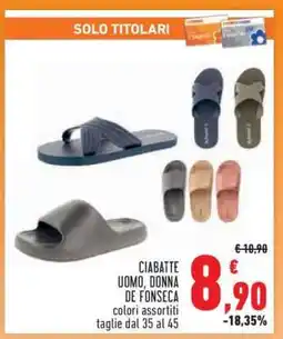 Conad Superstore CIABATTE UOMO, DONNA DE FONSECA offerta