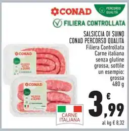 Conad Salsiccia di Suino Conad Percorso Qualità offerta