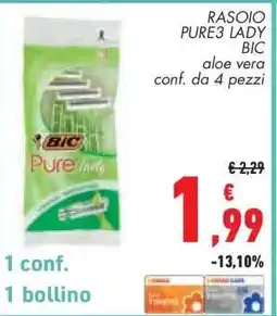 Conad Superstore RASOIO PURE3 LADY BIC offerta