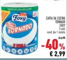 Conad Carta da cucina tornado Foxy offerta