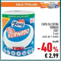 Conad CARTA DA CUCINA TORNADO FOXY offerta