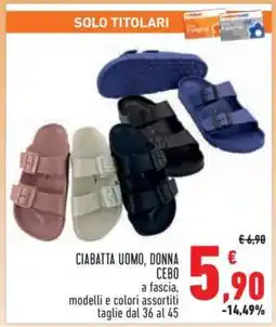Conad Superstore CIABATTA UOMO, DONNA CEBO offerta