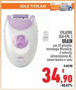 Conad Superstore Epilatore Silk-épil 3 Braun offerta