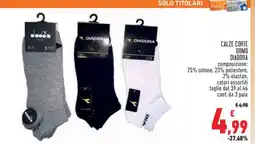 Conad Superstore CALZE CORTE UOMO DIADORA offerta