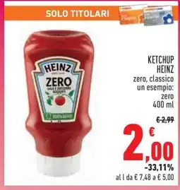 Conad Ketchup Heinz offerta