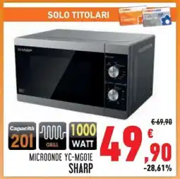 Conad SHARP MICROONDE YC-MG01E offerta