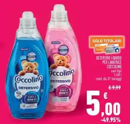 Conad Detersivo Liquido per Lavatrice Coccolino offerta