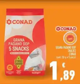 Conad GRANA PADANO DOP SNACKS CONAD offerta