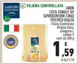 Conad LIMONI COSTA D'AMALFI IGP SAPORI&DINTORNI CONAD offerta