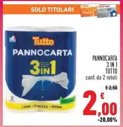 Conad PANNOCARTA 3 IN 1 TUTTO offerta
