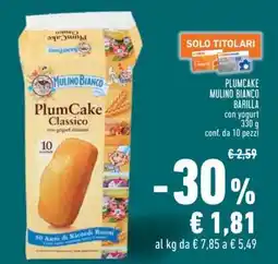 Conad Plumcake Mulino Bianco Barilla offerta