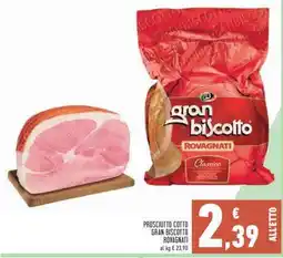Conad Prosciutto Cotto Gran Biscotto Rovagnati offerta