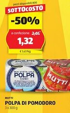 ALDI Mutti polpa di pomodoro offerta