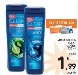 Spazio Conad Clear shampoo men offerta