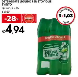 Bennet Svelto detergente liquido per stoviglie offerta