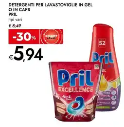 Bennet Pril detergenti per lavastoviglie in gel o in caps offerta