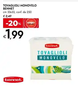 Bennet Bennet tovaglioli monovelo offerta
