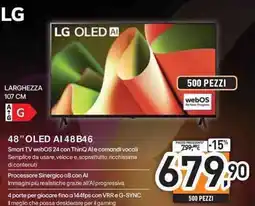 Unieuro LG 48" OLED AI 48B46 offerta