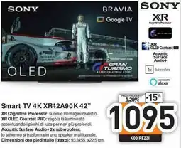 Unieuro SONY Smart TV 4K XR42A90K 42" offerta