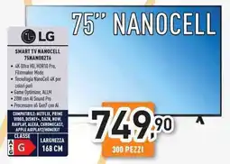 Unieuro LG Smart tv nanocell 75NAN082T6 offerta