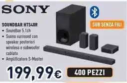 Unieuro SONY SOUNDBAR HTS40R oundbar HTS40R offerta