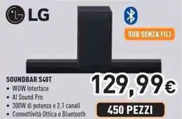Unieuro LG Soundbar S40T offerta