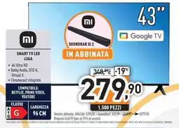Unieuro Mi smart TV LED 43AA offerta