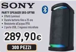 Unieuro Sony party speaker SRS-XP700 offerta