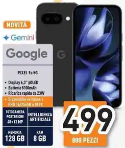 Unieuro Google PIXEL 9a 5G offerta