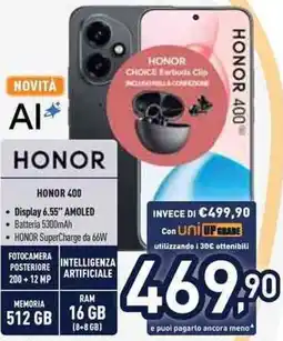 Unieuro HONOR 400 offerta