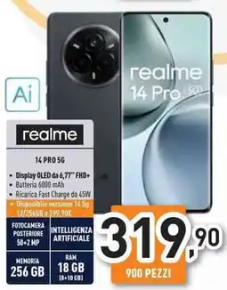 Unieuro realme 14 PRO 56 offerta
