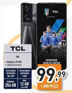 Unieuro TCL 505 offerta