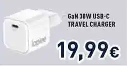 Unieuro ioplee GaN 30W USB-C TRAVEL CHARGER offerta