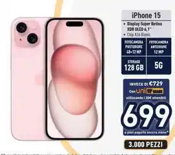 Unieuro iPhone 15 offerta