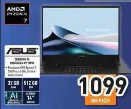 Unieuro Asus zenbook 14 UM3406KA-PP198W offerta