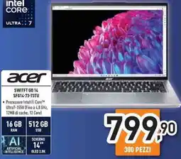 Unieuro acer SWITFT GO 14 SFG14-73-73TU offerta
